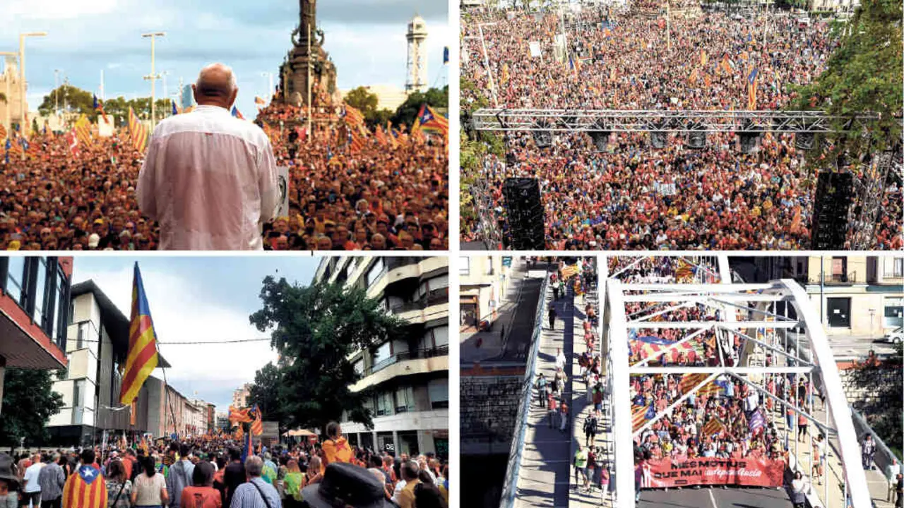 Llu&iacute;s Llach (ANC) durante a s&uacute;a intervenci&oacute;n e mobilizaci&oacute;ns en Barcelona, Girona e Tortosa pola Diada de Catalunya, o 11 de setembro de 2025. (Foto: ANC / Alberto Paredes / Europa Press)