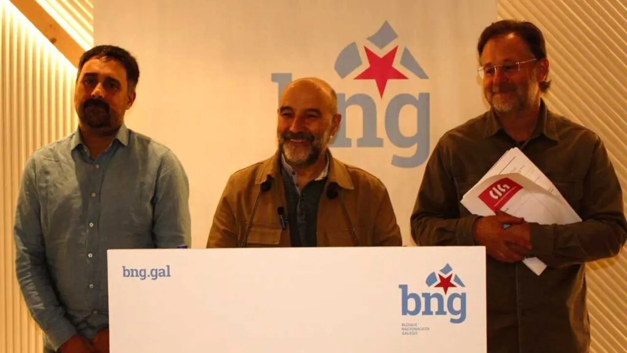 Francisco G. S&iacute;o, N&eacute;stor Rego e Paulo Carril, este 3 de outubro. (Foto: N&oacute;s Diario)