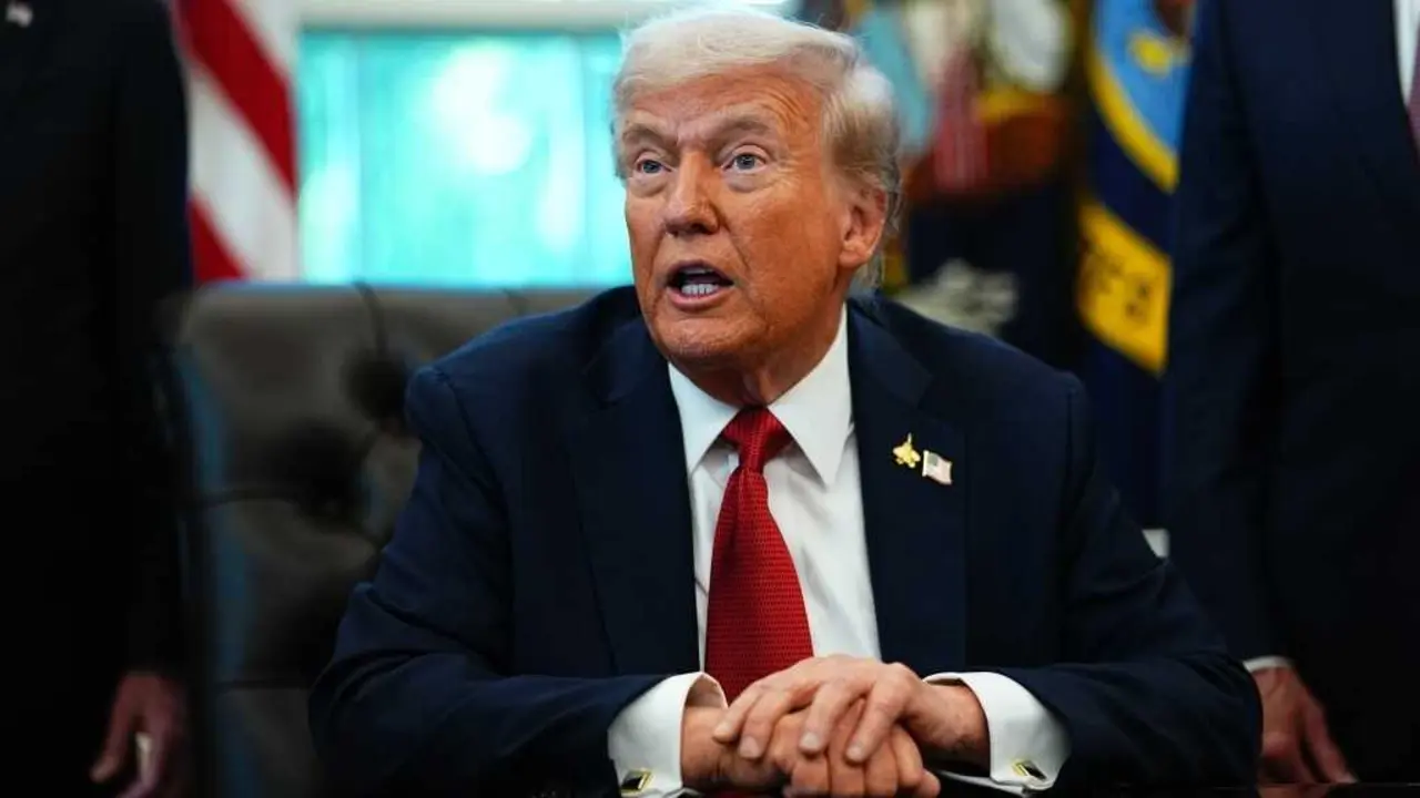O presidente dos EUA, Donald Trump, o pasado 6 de outubro. (Foto: Europa Press / Contacto / Aaron Schwartz)