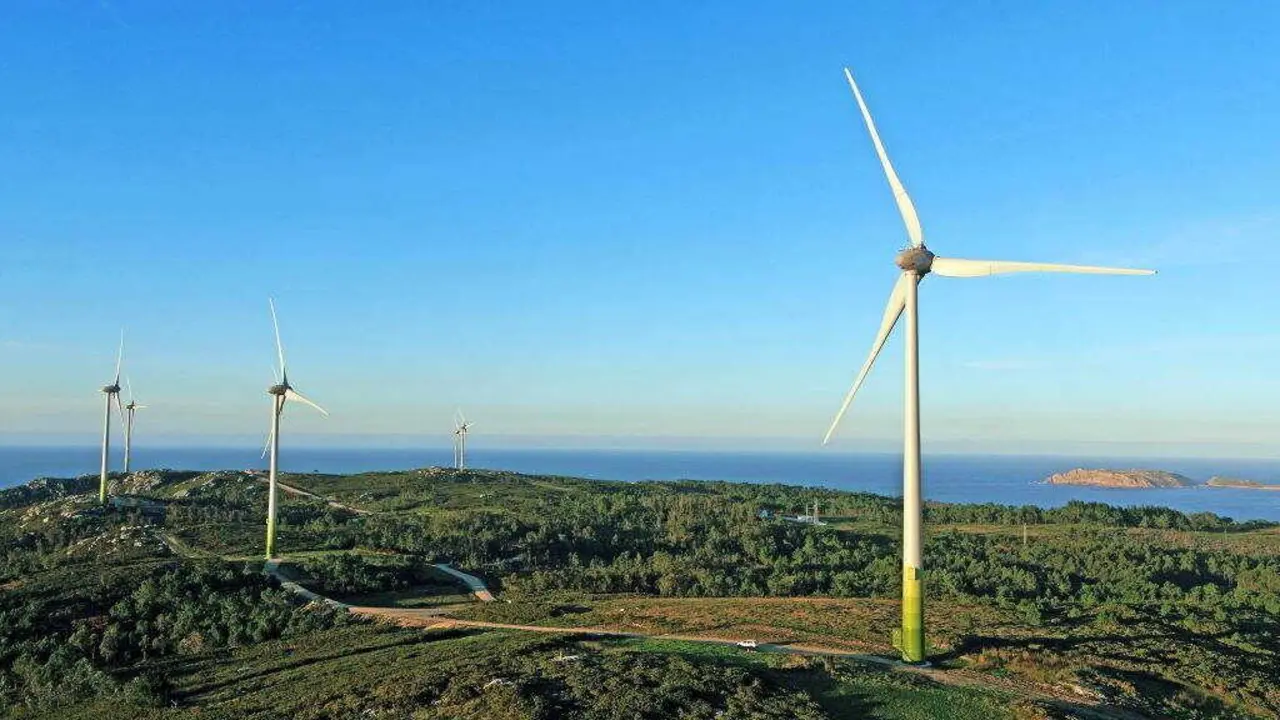 Parque e&oacute;lico Malpica, no concello hom&oacute;nimo, comarca de Berganti&ntilde;os. (Foto: Statkraft)