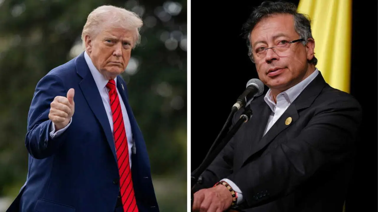 OS presidentes dos EUA e Colombia, Donald Trump e Gustavo Petro. (Foto: Europa Press / Contacto / Shawn Thew e Presidencia de Colombia)