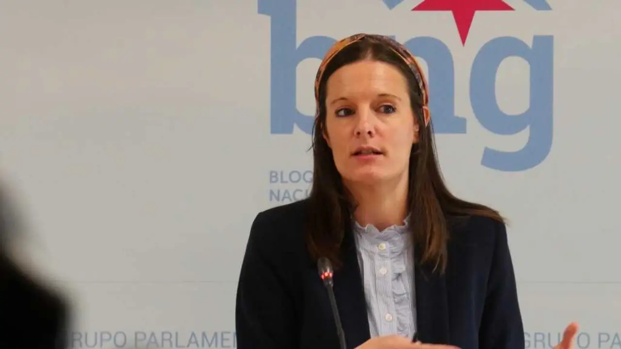 A deputada do BNG no Parlamento galego Olalla Rodil, este 27 de outubro. (Foto: N&oacute;s Diario)