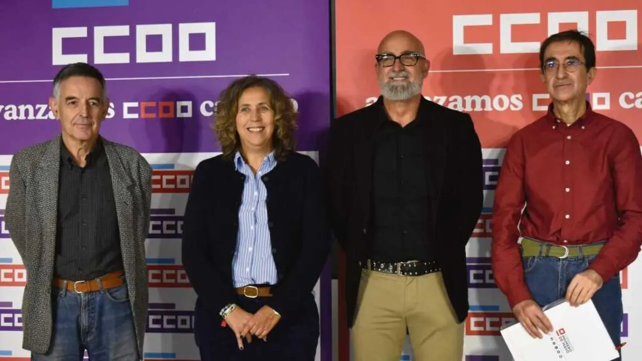 Presentaci&oacute;n do informe de CCOO, este 28 de outubro en Compostela. (Foto: N&oacute;s Diario)