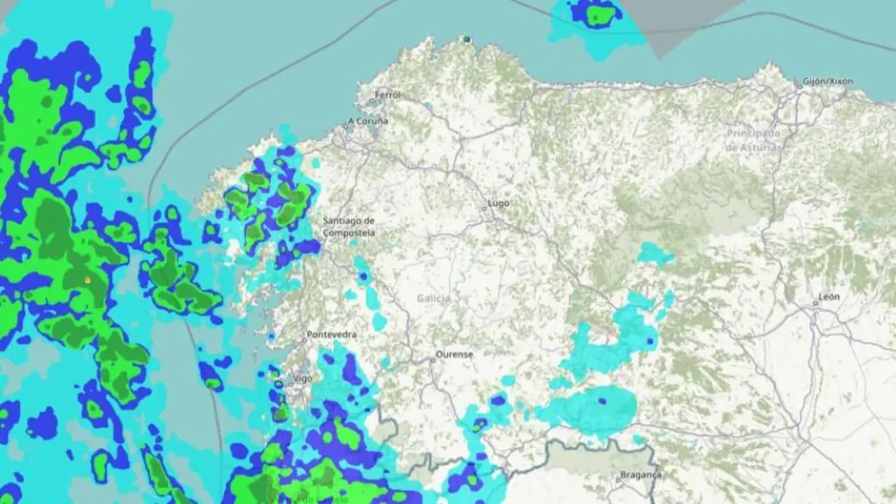Imaxe do radar de chuvia. (Foto: N&oacute;s Diario)