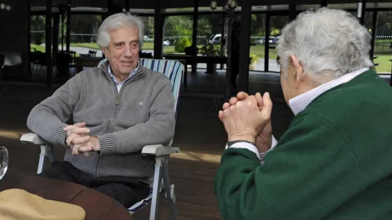 Tabar&eacute; V&aacute;quez e Jos&eacute; Mujica nunha imaxe de arquivo en 2019. (Foto: Presidencia de Uruguai)