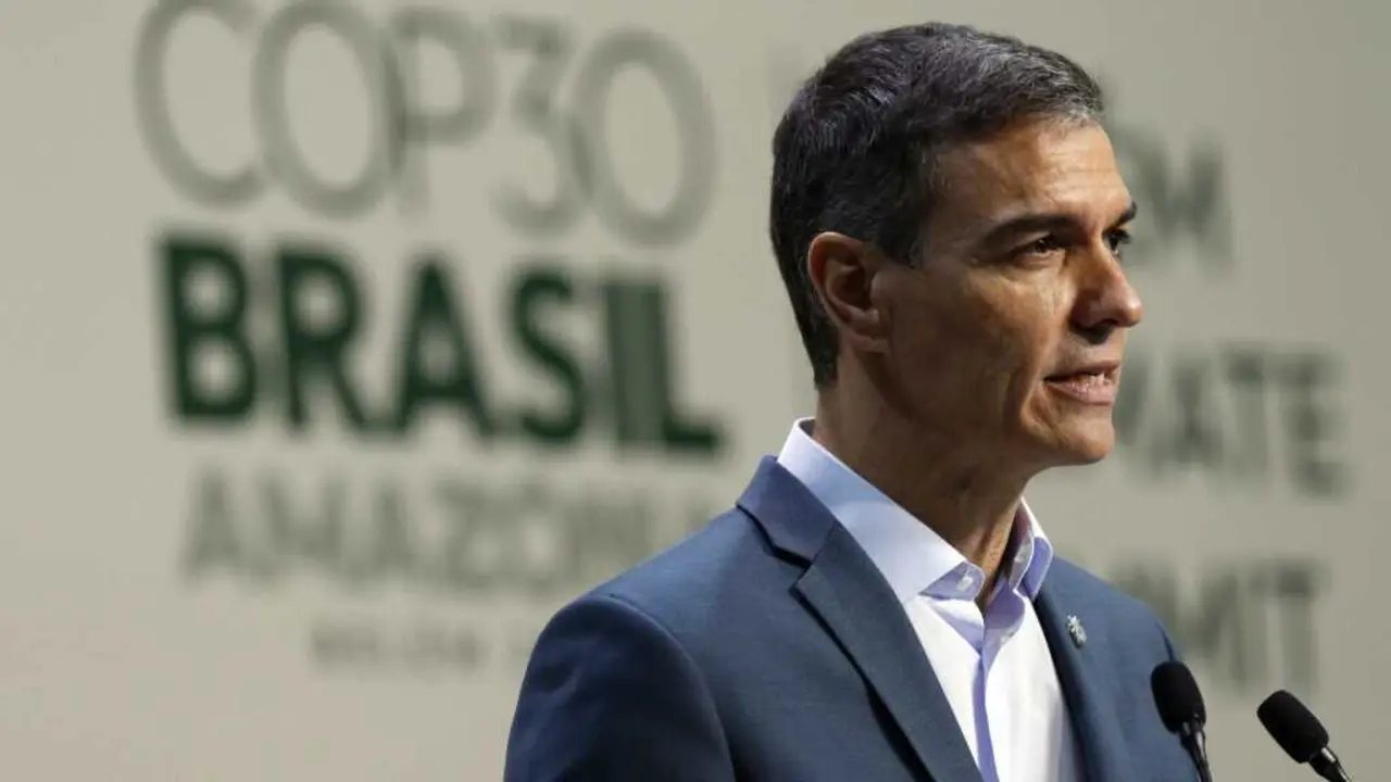O presidente do Goberno espa&ntilde;ol, Pedro S&aacute;nchez, esta sexta feira 7 de novembro. (Foto:  Bruno Peres / Agencia Brazil / DPA v&iacute;a Europa Press)