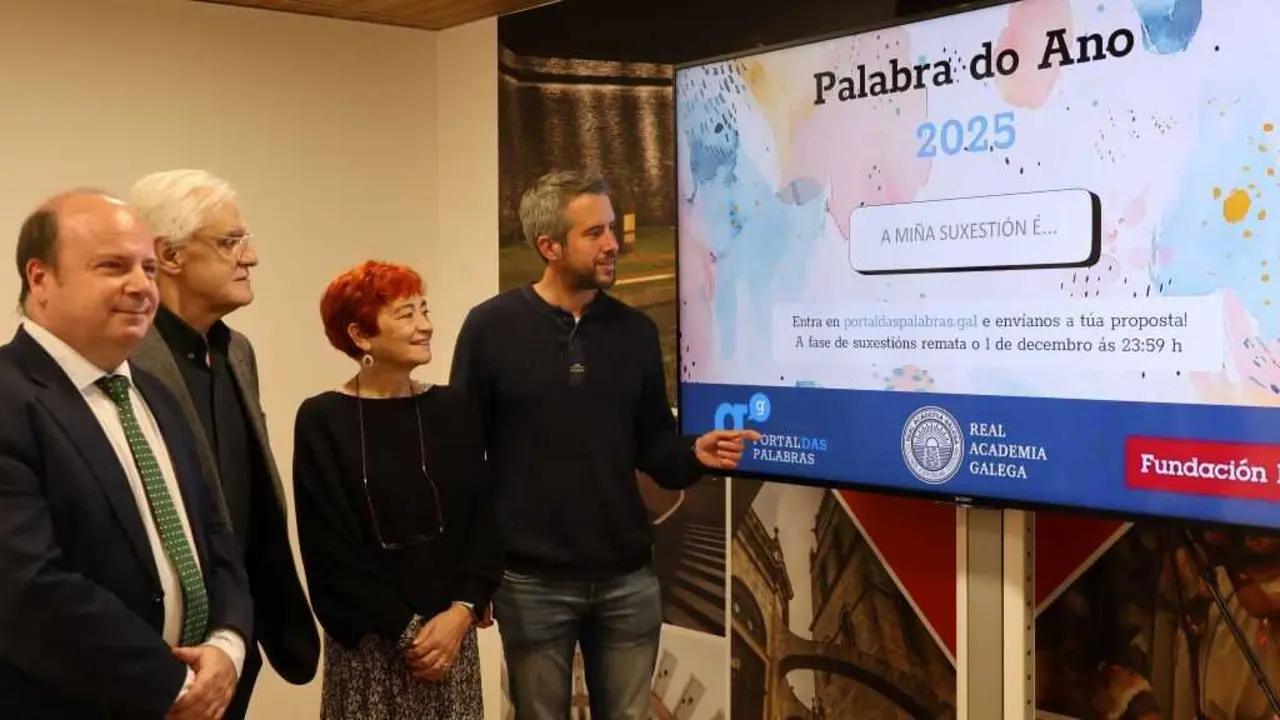 Diego Rodr&iacute;guez, V&iacute;ctor Freixanes, Maite Ferreiro e Rub&eacute;n Arroxo, este 11 de novembro. (Foto: Concello de Lugo)
