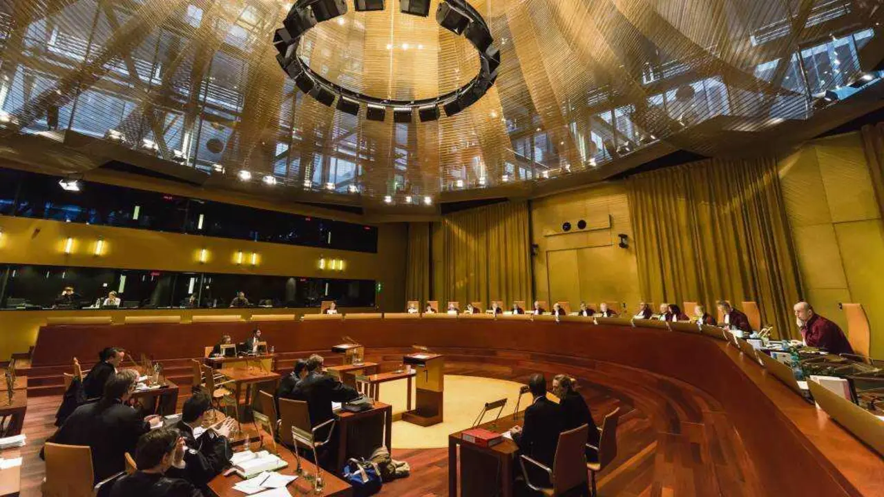 Gran sala do Trubunal de Xustiza da Uni&oacute;n Europea. nunha foto de arquivo. (Foto: Tribunal de Xustiza da Uni&oacute;n Europea)