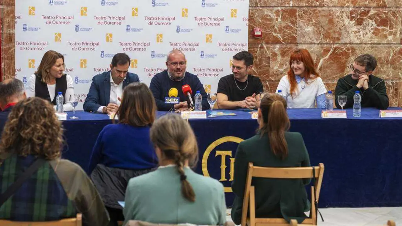 Moj&oacute;n, Sutil, Fern&aacute;ndez, Carbajo, Mosquera e Sampayo, en Ourense. (Foto: N&oacute;s Diario)