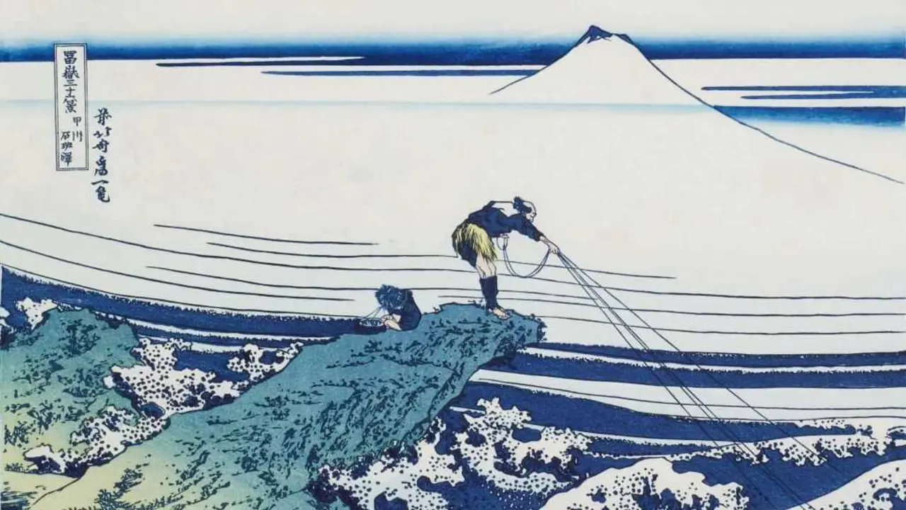 Hokusai, 'Kajikazawa, provincia de Kai'.