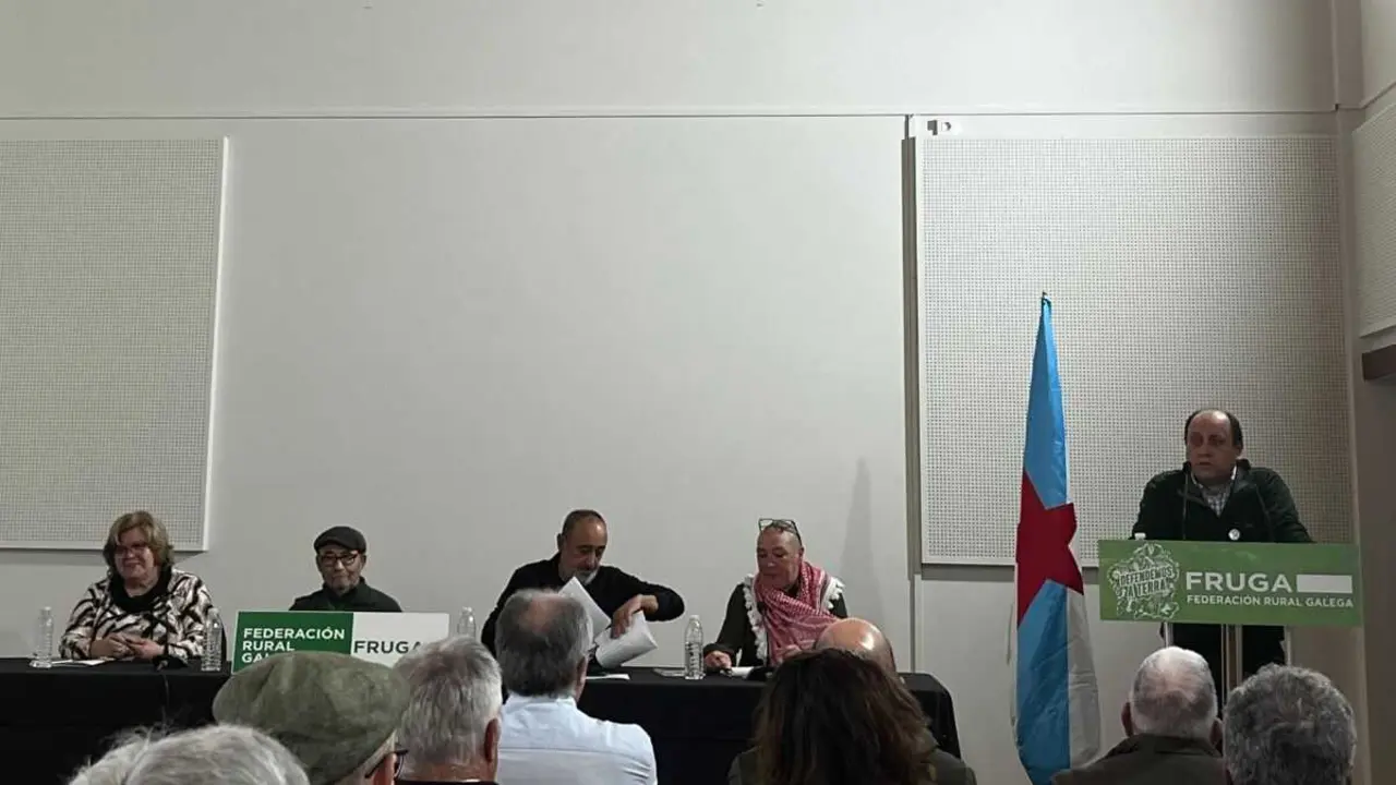 El&iacute;as Somoza, este 23 de novembro na IV Asemblea Nacional da Fruga. (Foto: N&oacute;s Diario)