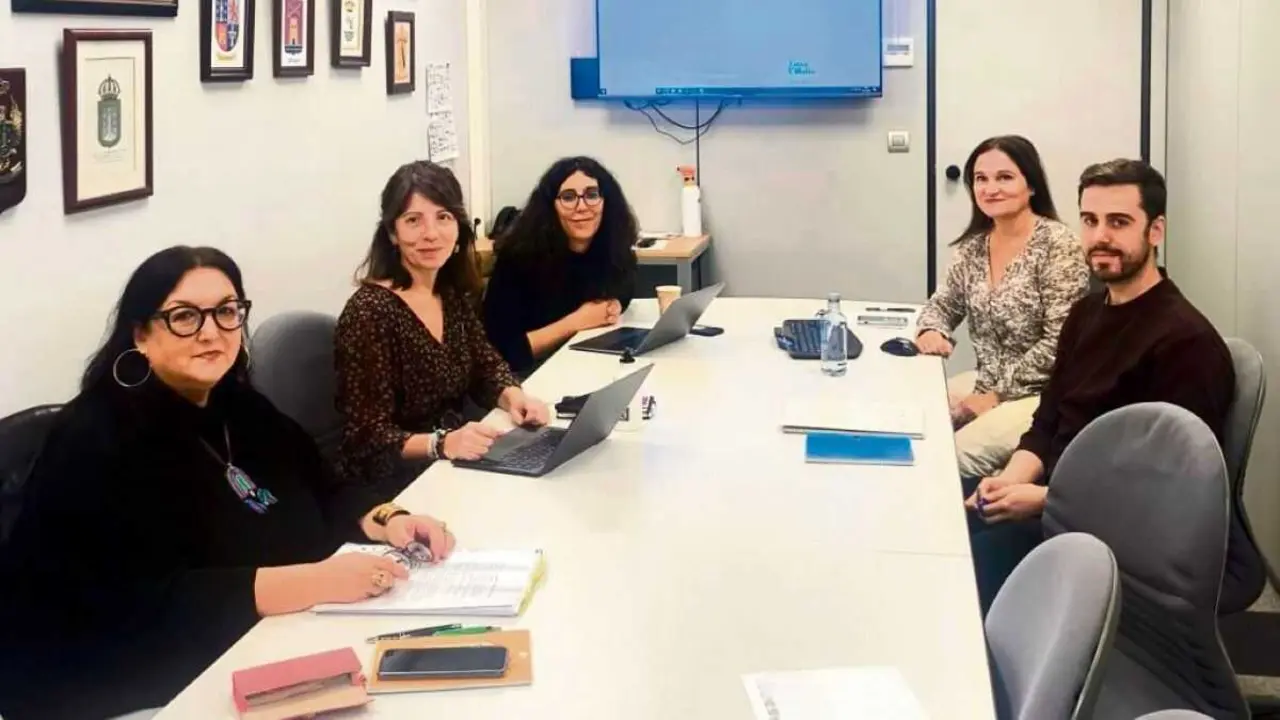 Rivadulla, Agra, Ferr&aacute;ndez, Mu&ntilde;iz e Gon&ccedil;alves, na Coru&ntilde;a, esta segunda feira. (Foto: N&oacute;s Diario)