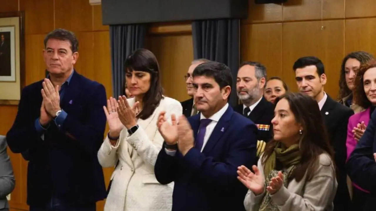 G&oacute;mez Besteiro, Mar&iacute;a Gonz&aacute;lez, Pedro Branco e In&eacute;s Rei, esta terza feira. (Foto: N&oacute;s Diario)