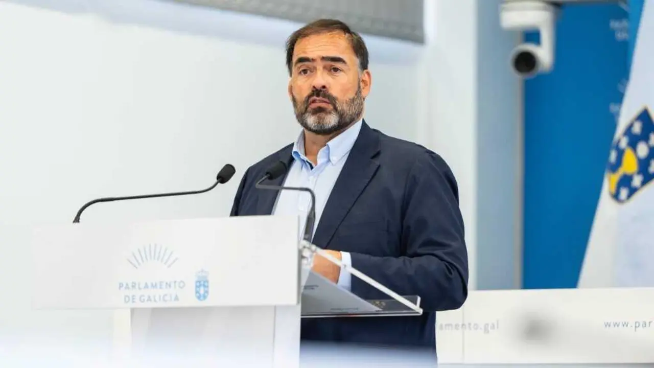 O portavoz do PP no Parlamento da Galiza, Alberto Pazos Cou&ntilde;ago, esta cuarta feira 10 de decembro. (Foto: N&oacute;s Diario)