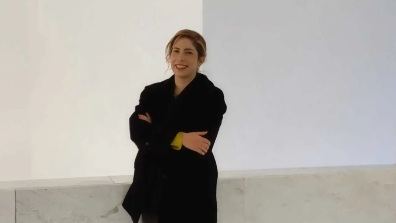 Sara Nunes, este 11 de decembro,
no CGAC, en Compostela. (Foto: Susana S&aacute;nchez)