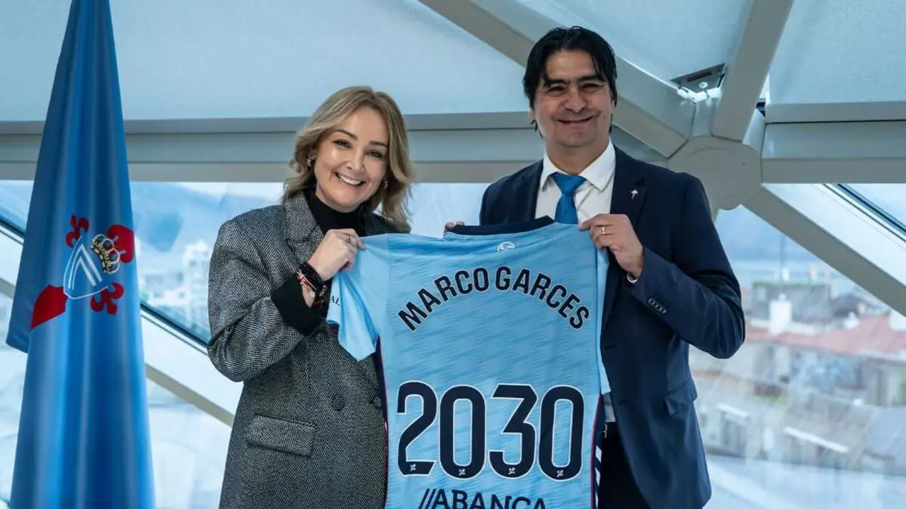 Marian Mouri&ntilde;o e Marco Garc&eacute;s, este 12 de decembro. (Foto: RC Celta)