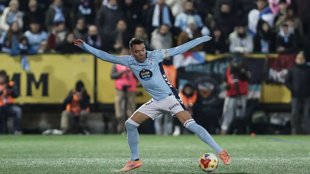 Iago Aspas, no partido do Celta na Copa do Rei ante o Sant Andreu. (Foto: AFP7 / Europa Press)
