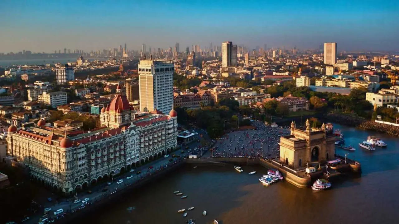 Vista panor&aacute;mica da
cidade india de Mumbai. (Foto: Roman)