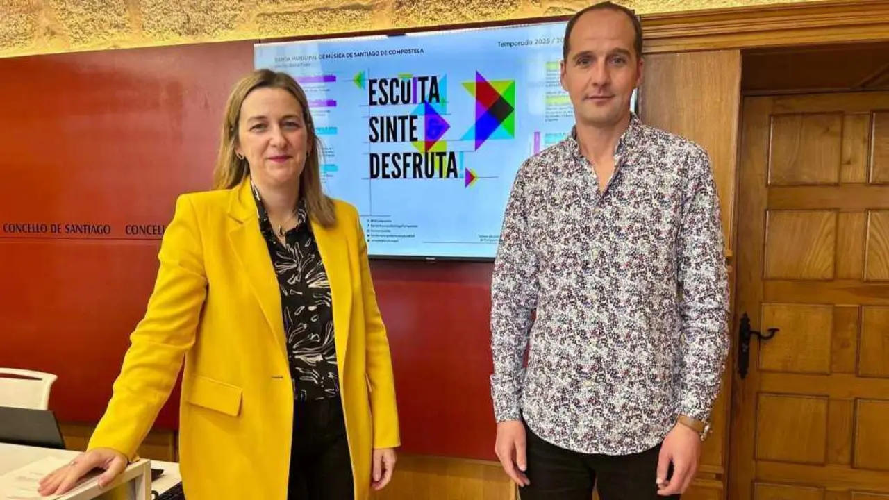 Miriam Louzao e David Fiuza. (Foto: Concello de Santiago)