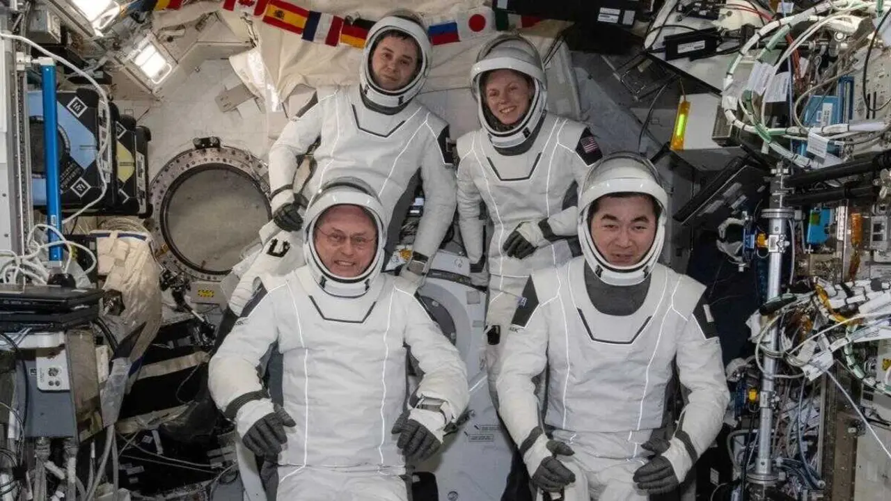 Astronautras da misi&oacute;n Spacex Crew-11. (Foto: Nasa)