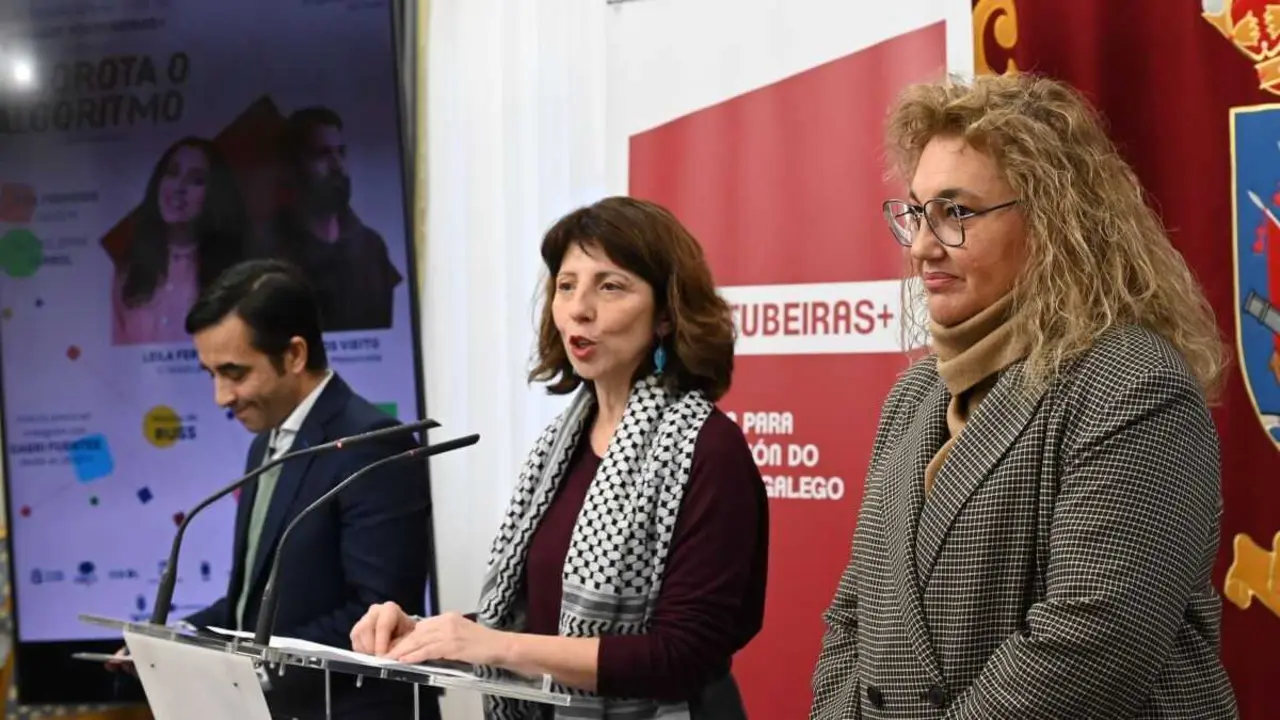 Jos&eacute; Manuel Rei Varela, Sol Agra e Patricia Cons, este 20 de xaneiro. (Foto: Deputaci&oacute;n da Coru&ntilde;a)