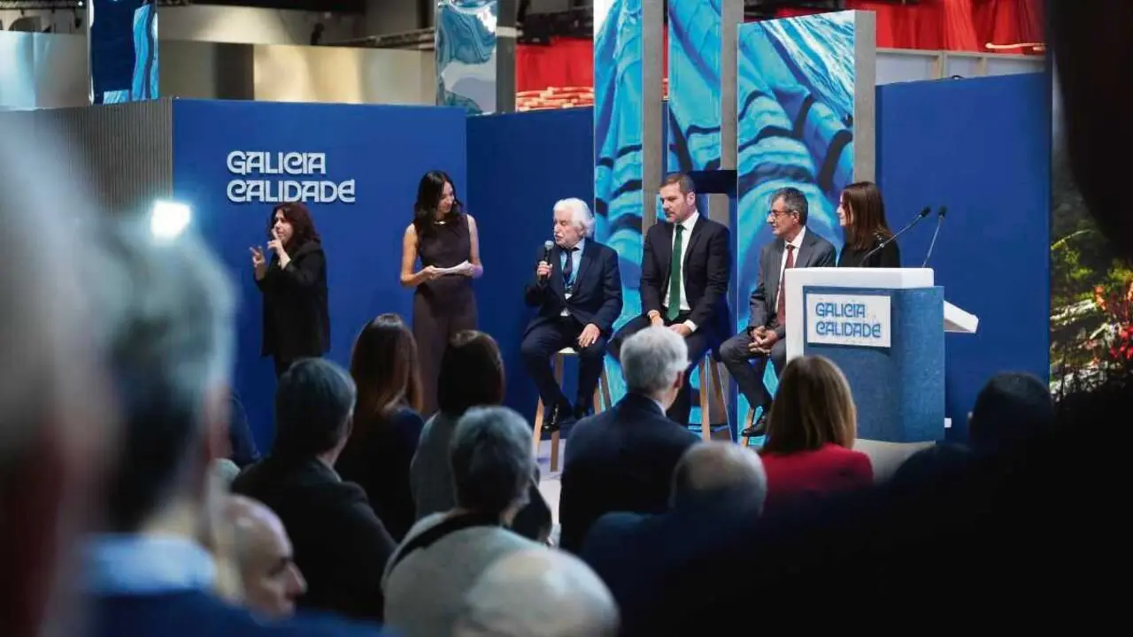 Presentaci&oacute;n da candidatura da Ribeira Sacra a Patrimonio da Unesco na Feira Internacional de Turismo (Fitur), en Madrid, esta cuarat feira. (Foto: N&oacute;s Diario)