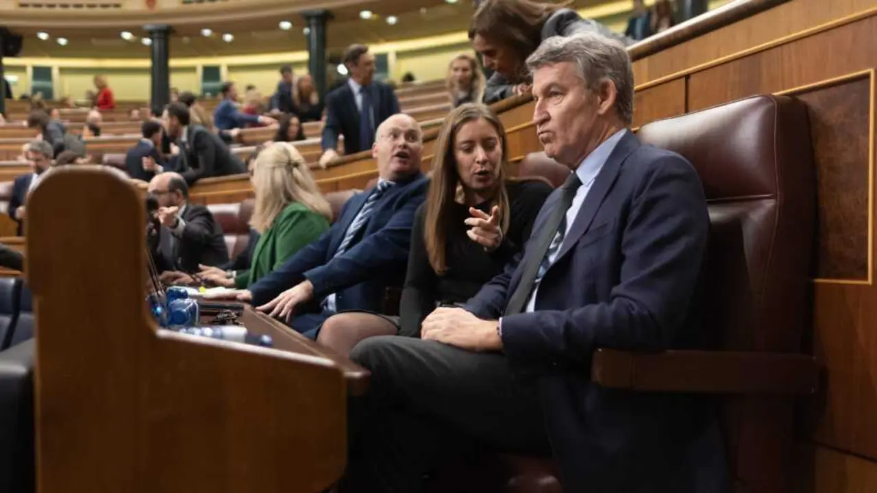 Alberto N&uacute;&ntilde;ez Feixoo, esta terza feira 27 de xaneiro no Congreso. (Foto: Eduardo Parra / Europa Press)