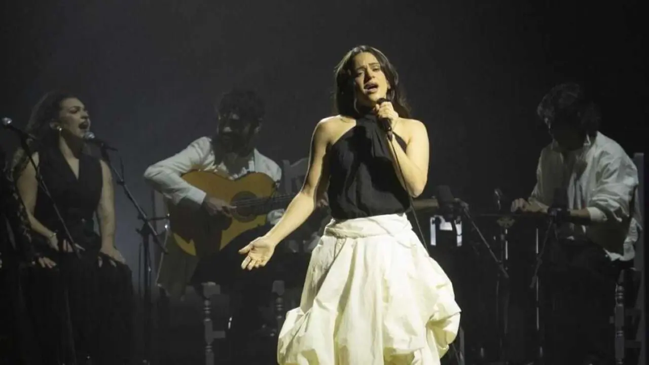 Rosal&iacute;a no concerto desta quinta feira en Barcelona. (Foto: N&oacute;s Diario)