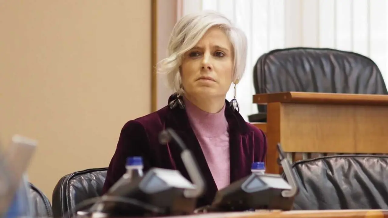 A deputada do PSdeG Patricia Igrexas no Parlamento galego, esta sexta feira. (Foto: N&oacute;s Diario)