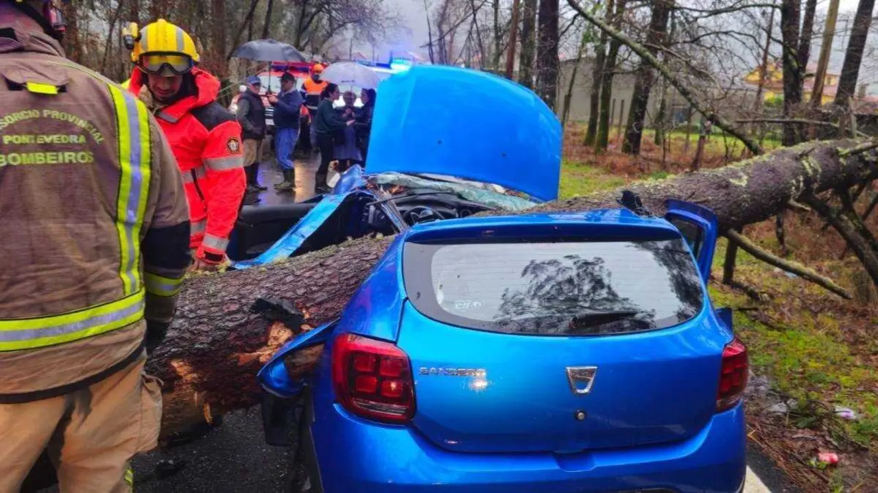 Accidente decorrido este 11 de febreiro en Caldas. (Foto: Europa Press)