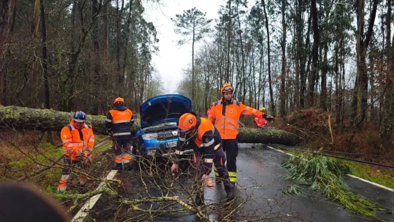 Accidente decorrido este 11 de febreiro en Caldas. (Foto: Europa Press)