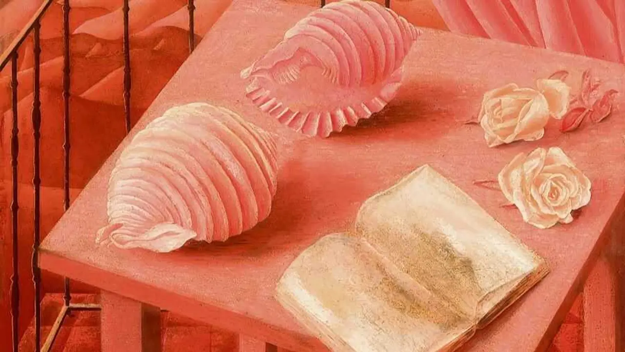 'Lembranza do mar sobre 
os cerros' (1933, &oacute;leo 
sobre t&aacute;boa, 84 x 74 cm. colecci&oacute;n particular), de Francisco Miguel.