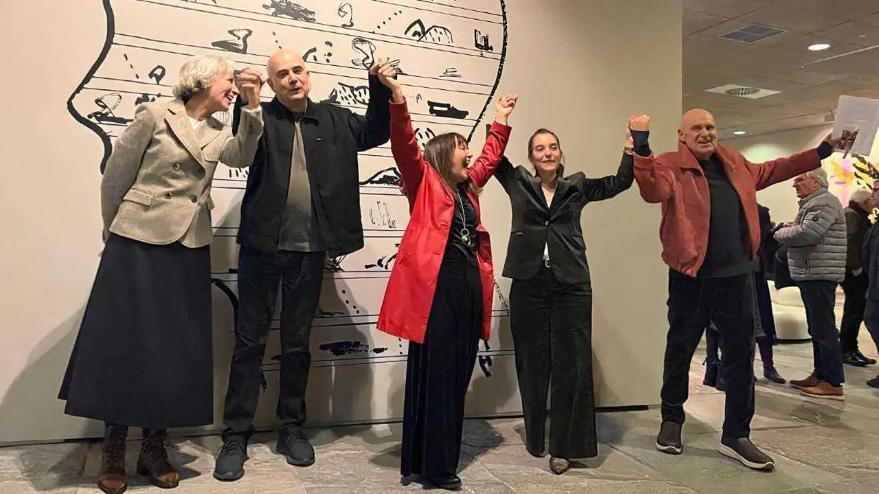 Rosario Sarmiento, Ant&oacute;n Pati&ntilde;o, Menchu Lamas, In&eacute;s Rey e Ant&oacute;n Reixa (Foto Xurxo Lobato)
