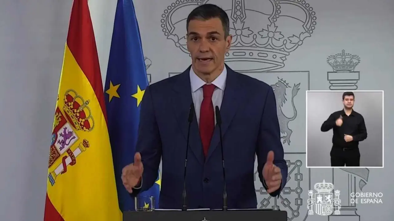 Pedro S&aacute;nchez, presidente do Goberno espa&ntilde;ol, este 4 de marzo na Moncloa. (Foto: N&oacute;s Diario)