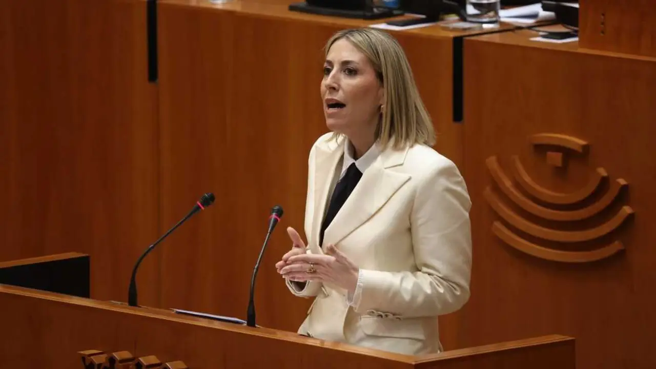 A candidata do PP &aacute; Presidencia de Estremadura, Mar&iacute;a Guardiola, esta cuarta feira. (Foto: Jorge Armestar / Europa Press)