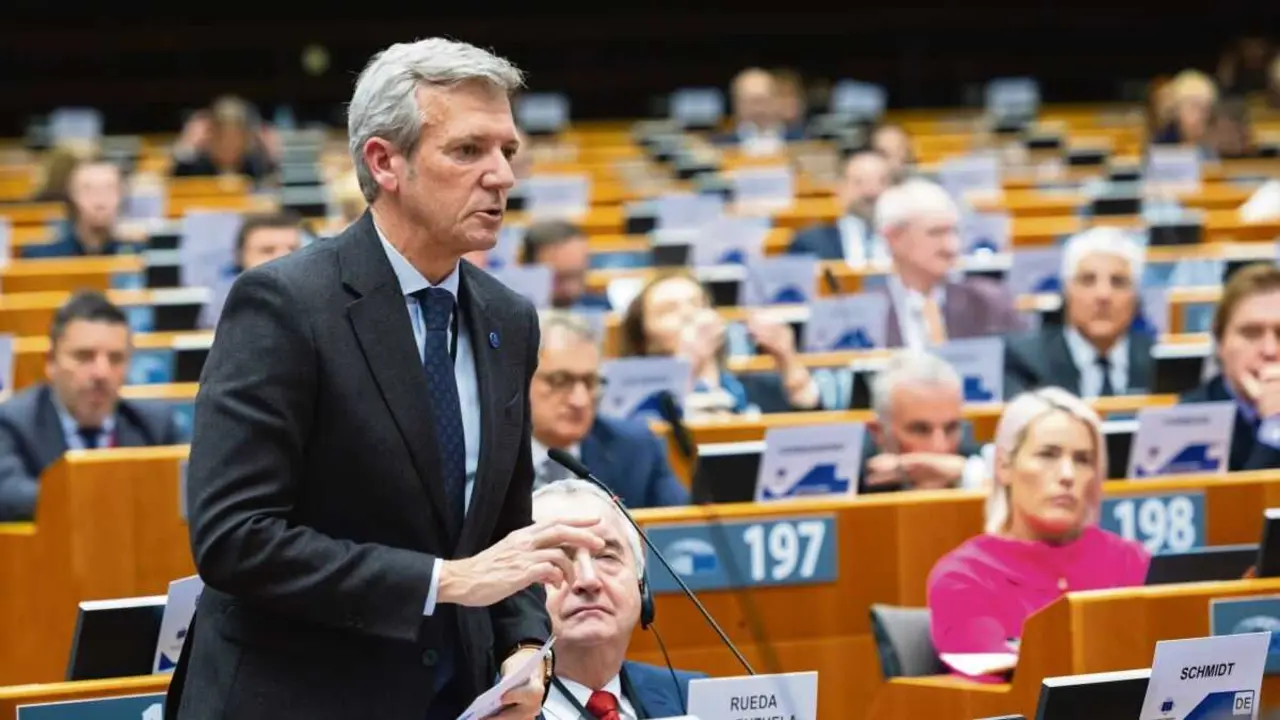 Alfonso Rueda, esta cuarta feira, en Bruxelas. (Foto: Xunta da Galiza)