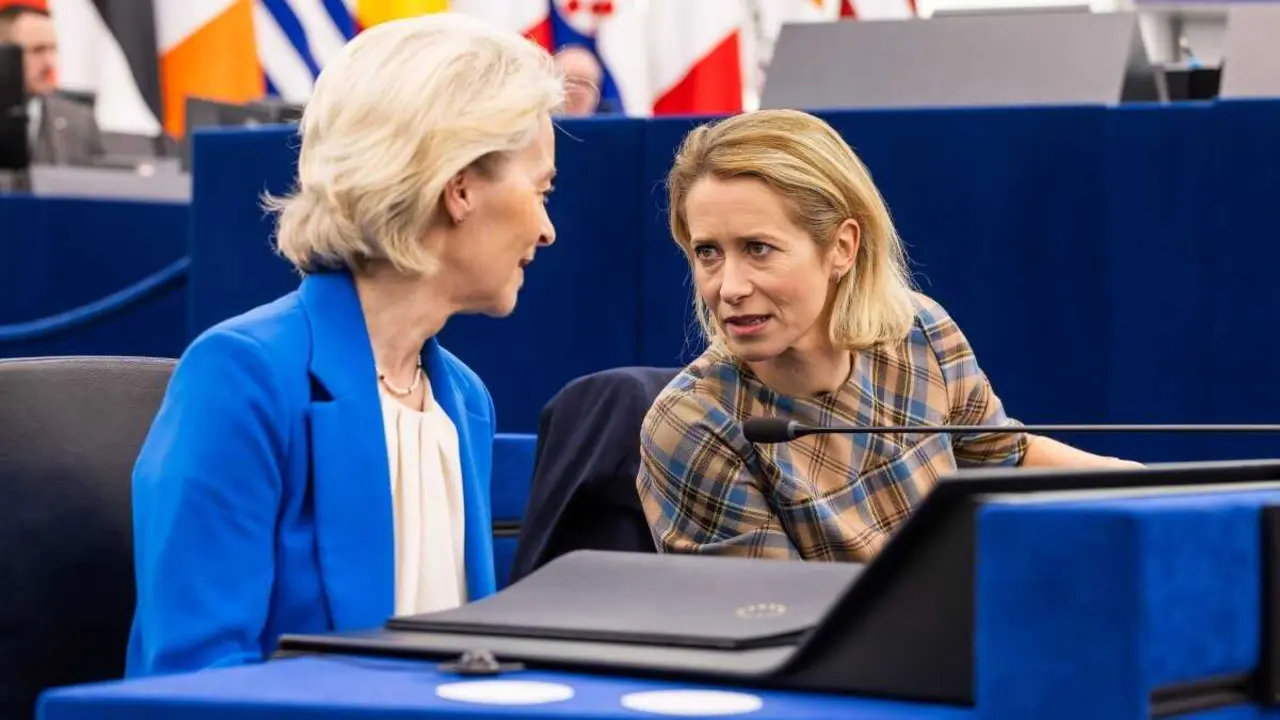 Ursula von der Leyen e Kaja Kallas, presidenta e xefa da diplomacia da Comisi&oacute;n Europea. (Foto: Philipp von Ditfurth / DPA)