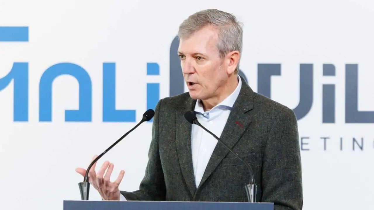 O presidente da Xunta, Alfonso Rueda, esta quinta feira. (Foto: Xunta da Galiza)
