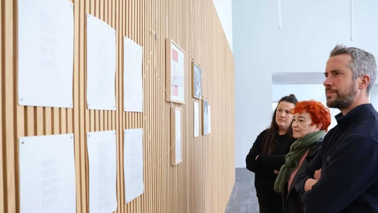 Noa D&iacute;az, Maite Ferreiro e Rub&eacute;n Arroxo, esta cuarta feira. (Foto: Concello de Lugo)