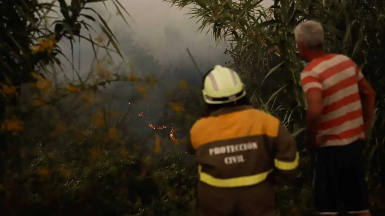 Incendio en Arbo (A Paradanta) o pasado 29 de xullo de 2025. (Foto: Adri&aacute;n Irago / Europa Press)
