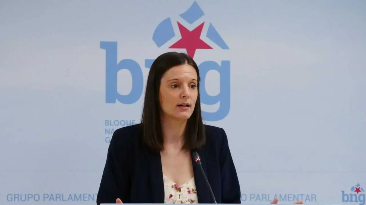 A deputada do BNG, Olalla Rodil, esta segunda feira. (Foto: N&oacute;s Diario)
