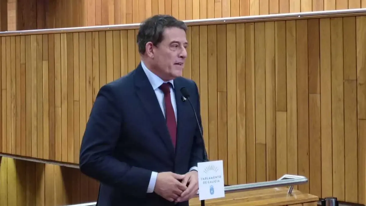Jos&eacute; Ram&oacute;n G&oacute;mez Besteiro, este 8 de abril no Parlamento galego. (Foto: N&oacute;s Diario)