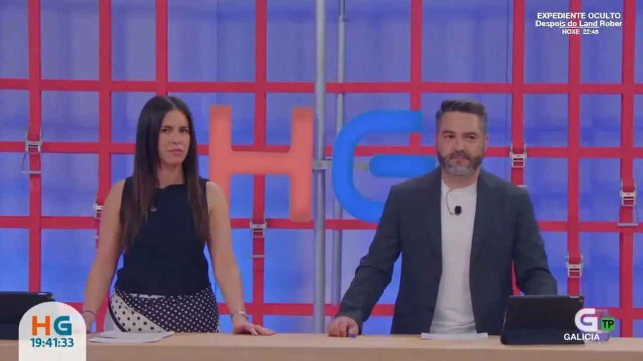 Momento do fallo de emisi&oacute;n no programa Hora Galega (Foto: N&oacute;s Diario)