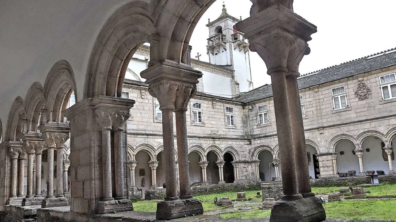 Claustro do Museo Provincial de Lugo, 2026. (Foto: Ricardo Fern&aacute;ndez)