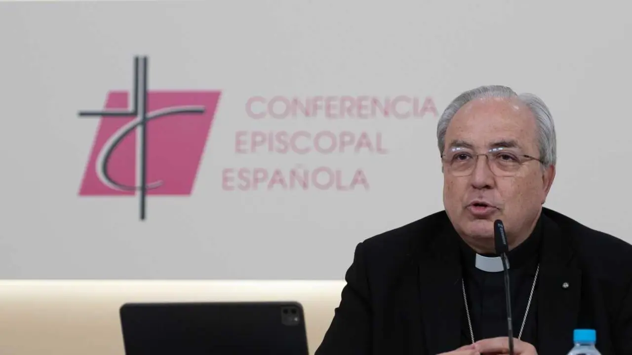 O presidente da Confederaci&oacute;n Episcopal Espa&ntilde;ola, Monse&ntilde;or Francisco C&eacute;sar Mag&aacute;n, este 24 de abril. (Foto: Isa Saiz / Europa Press)
