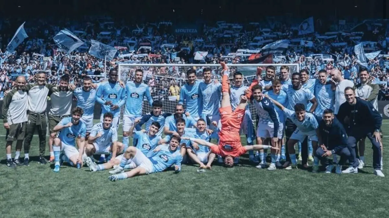 Os xogadores do Celta, este domingo, 3 de abril. (Foto: RC Celta)
