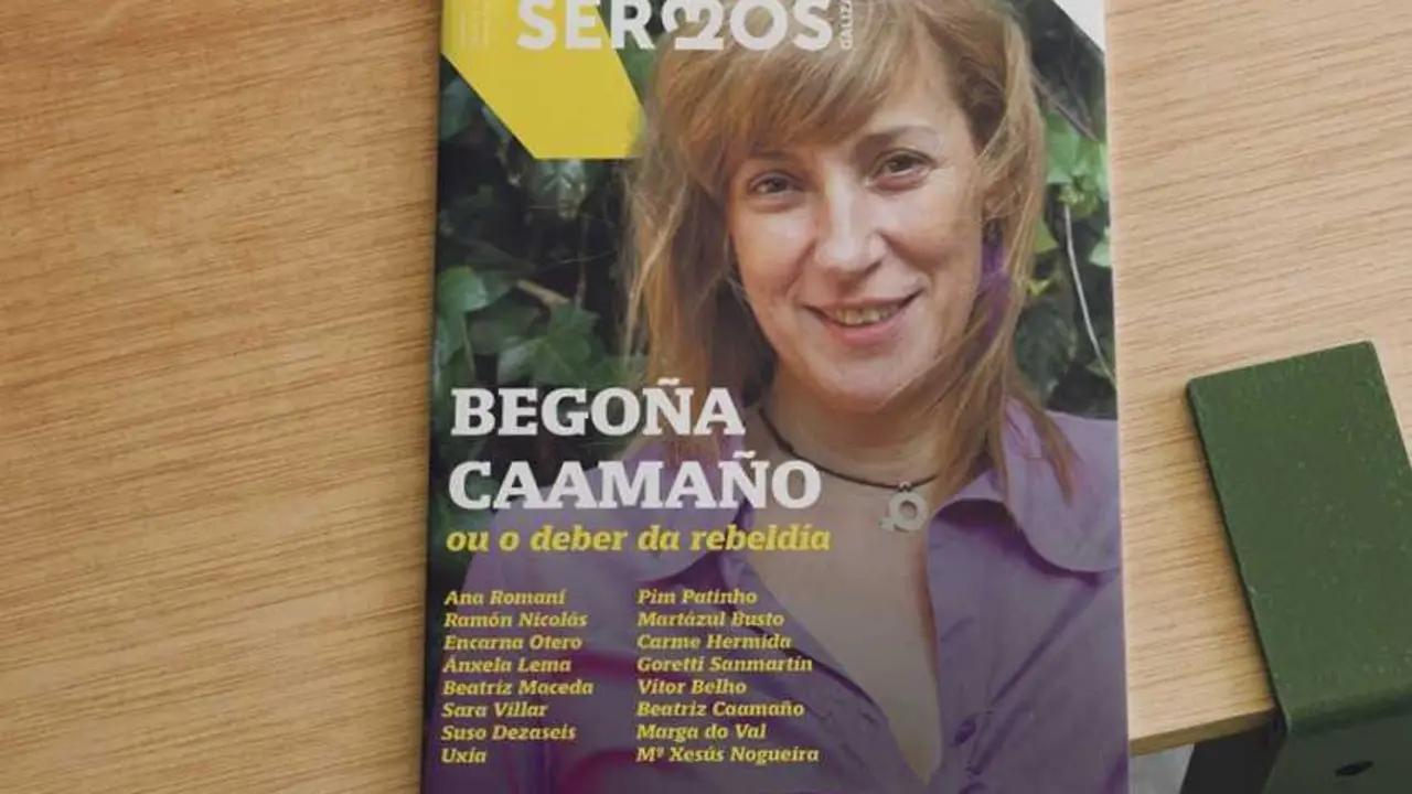 Capa do n&uacute;mero de 'Sermos Galiza' sobre Bego&ntilde;a Caama&ntilde;o, homenaxeada co D&iacute;a das Letras Galegas. (Foto: N&oacute;s Diario)