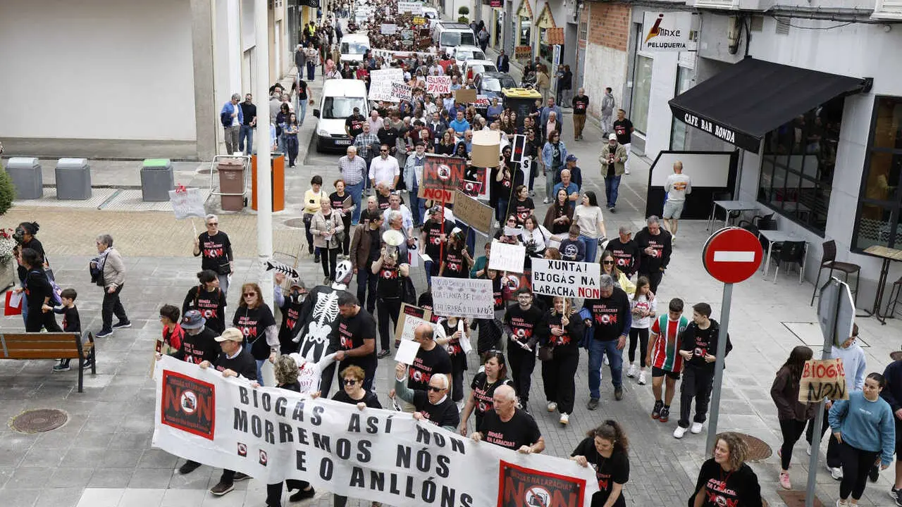 Manifestaci&oacute;n contra a planta de biog&aacute;s. (Foto: N&oacute;s Diario)
