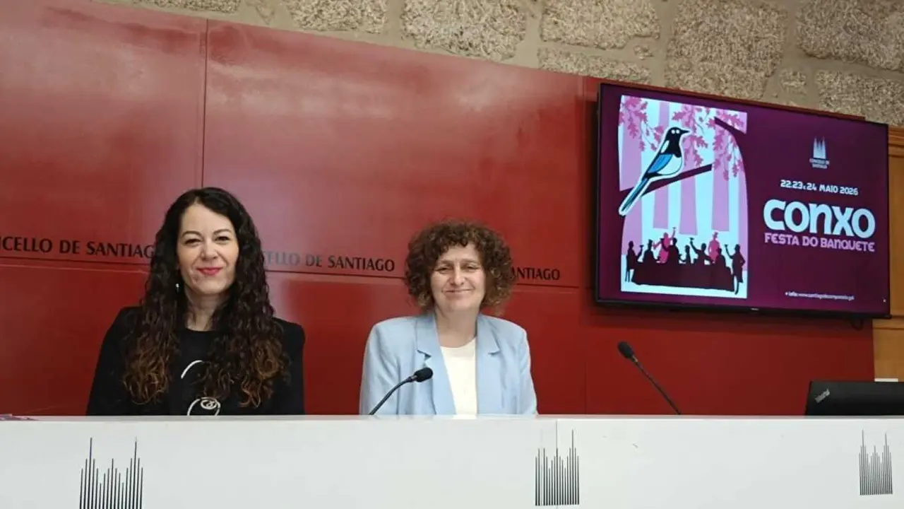 Goretti Sanmart&iacute;n e Mar&iacute;a Rozas na presentaci&oacute;n das festas. (Foto: Europa Press)