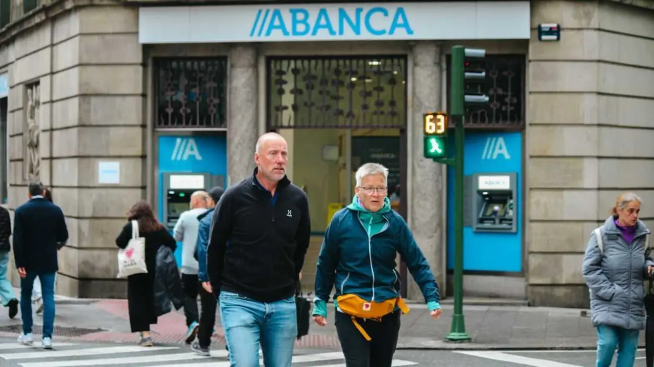 Oficina de Abanca en Santiago de Compostela. (Foto Clara Xanthina)